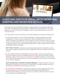 Screenshot of the download,"6 dos and donts of social media recruiting"