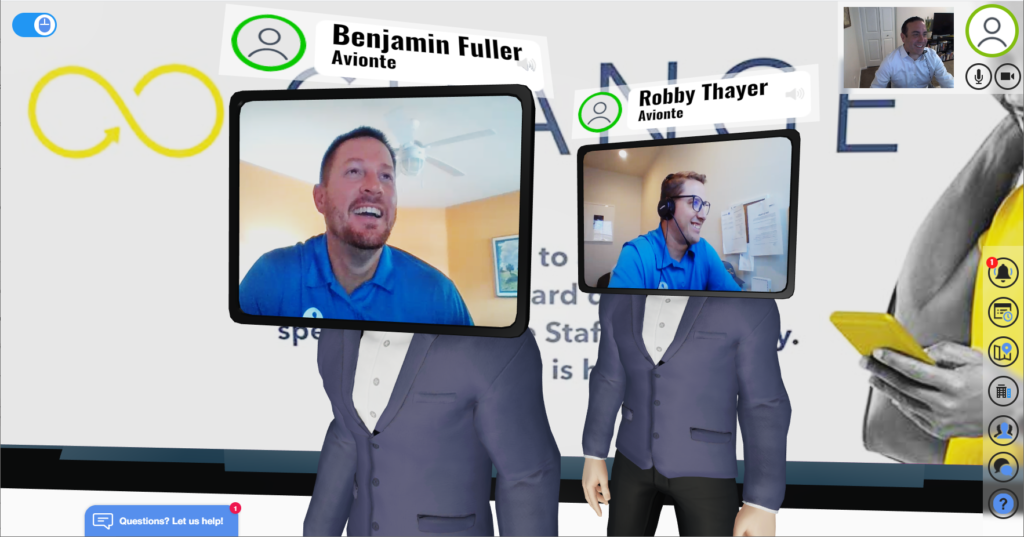 Zoom avatars at virtual conference
