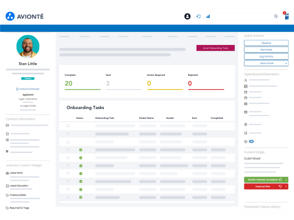 Healthcare staffing onboarding