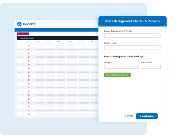 Send multiple background checks from a single system