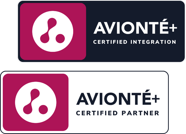 Avionté+ certified integration program logo
