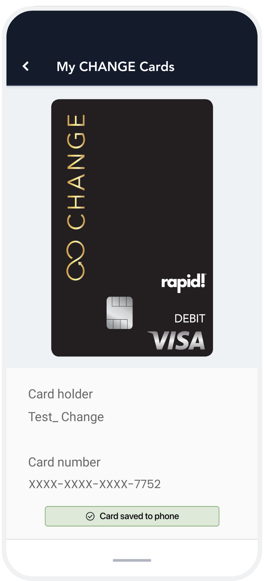 CHANGE Virtual Card