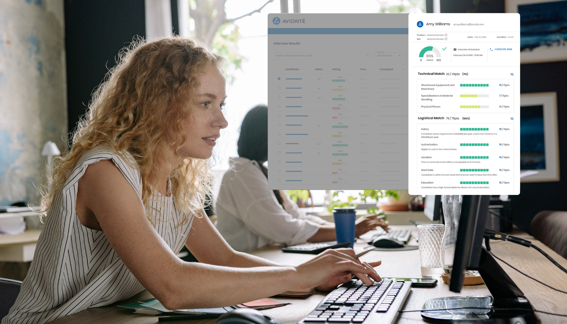 Aviont&eacute; AI Candidate Scoring