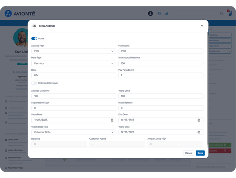 Applicant tracking system database